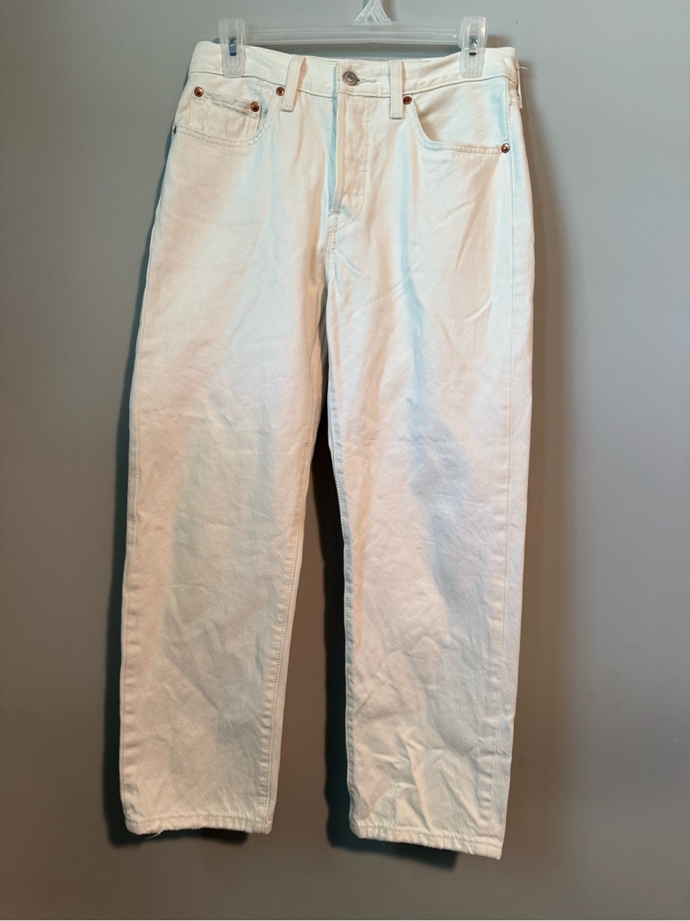 Women’s Vintage Levi’s Strauss & Co White Denim Jeans - Classic Straight Fit
